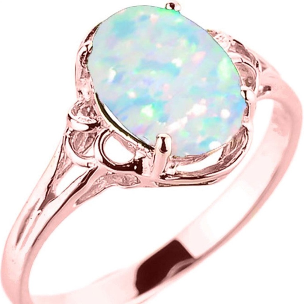 14k Rose Gold Opal ring